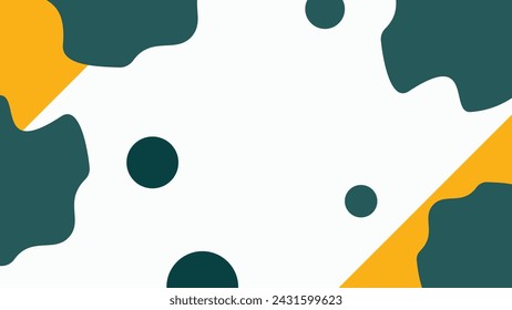 Abstract geometric background in blue, yellow and green colors. Vector illustration.