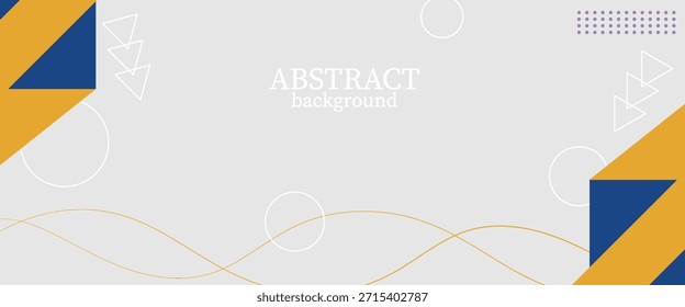 Fondo geométrico Abstractas en azul y amarillo, con espacio vacío en el centro para el texto.