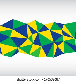 Abstract geometric  background. Brazil flag concept. Useful for cover, book, website or advertising design.