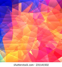 Abstract geometric background with bright colored polygonal pattern 