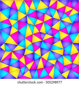 Abstract geometric background. Bright colored angular low poly background for use in design. Triangle polygonal abstract cover. 