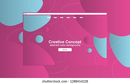 Abstract geometric background with bright colors. Creative web design concept for start page. User experience