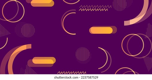 Abstract Geometric background with bright colors and dynamic shape compositions. Vector illustrations.
