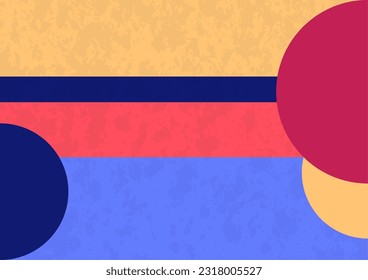 Fondo geométrico abstracto. Composición multicolor brillante de semicírculos. Ilustración vectorial.