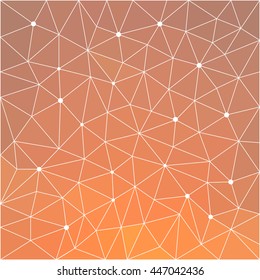 Abstract geometric background. Bright sunset sky colored angular low poly background for use in design. Triangle polygonal abstract cover. 