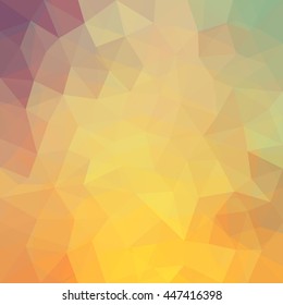 Abstract geometric background. Bright sunset sky colored angular low poly background for use in design. Triangle polygonal abstract cover. 