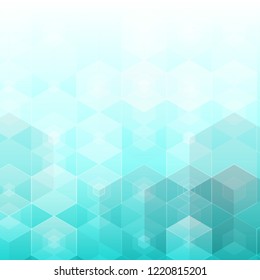 
Abstract geometric background. Brochure template design. Blue hexagonal shape