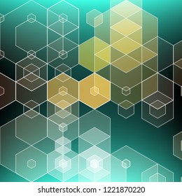 
Abstract geometric background. Brochure template design. Colored hexagonal shape