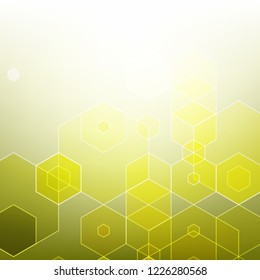 
Abstract geometric background. Brochure template design. Yellow hexagonal shape