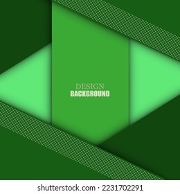 Abstract geometric background, brochure template, poster. Green tone stripes and halftones. Modern green background suitable for your design templates such as backgrounds, web designs, posters, banner