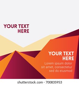 Abstract geometric  background for Brochure template design Vector. 