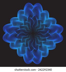 abstract geometric background from broken blue gradient colored lines