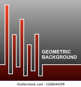 Abstract geometric background with broken line. Vector illustration.