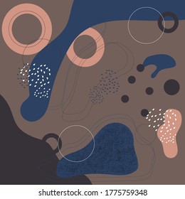 abstract geometric background in brown and blue colors
