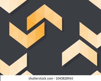 abstract geometric background, brown gold colored background, simple and clean low poly style background, black blue background concept