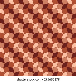 Abstract geometric background of  brown shades rhombus and square shapes