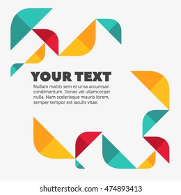 Abstract geometric background. Business or tech presentation, colorful cover template