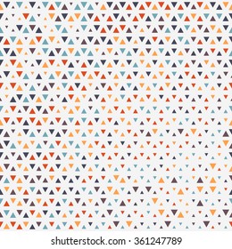 Abstract geometric background for business, web design, print.  Colorful vector triangle seamless pattern. Repeating geometric tiles from color triangles.