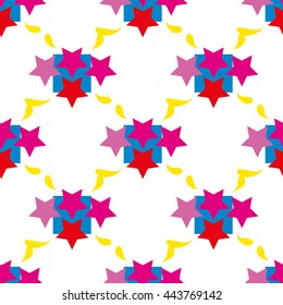 Abstract geometric background for business, web design, print. Colorful vector triangle seamless pattern. 