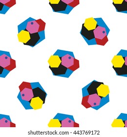 Abstract geometric background for business, web design, print. Colorful vector triangle seamless pattern. 