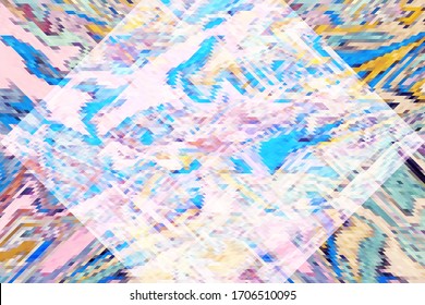 Abstract geometric background. Candy pink digital mosaic backdrop. Low poly abstraction screen resolution. Trendy vector background for website or cover. Modern polygonal banner or card template
