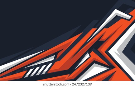 Abstract geometric background car wrapping template, sports jersey fabric, racing, football, gaming, etc