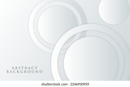 Abstract geometric background circle with grey paper