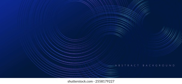 Abstract Geometric Background with Circle Line. 3D Pattern Network for Branding, Social Media, Advertising, Banners, Posters, Cards, Covers. Minimal Tech Design.
