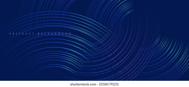 Abstract Geometric Background with Circle Line. 3D Pattern Network for Branding, Social Media, Advertising, Banners, Posters, Cards, Covers. Minimal Tech Design.