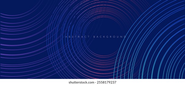 Abstract Geometric Background with Circle Line. 3D Pattern Network for Branding, Social Media, Advertising, Banners, Posters, Cards, Covers. Minimal Tech Design.