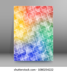 Abstract geometric background with circle mesh. Design elements Vector illustration EPS 10 for booklet layout page, leaflet template, vertical banner
