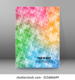Abstract geometric background with circle mesh. Design elements Vector illustration EPS 10 for booklet layout page, leaflet template, vertical banner
