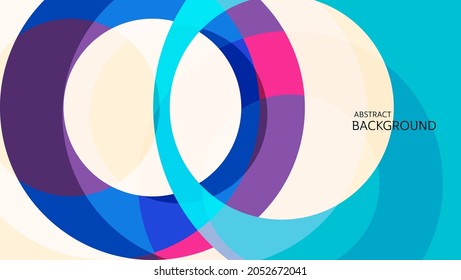 abstract geometric background. circle shape with overlapping color