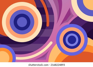 Abstract geometric background with circles. Colorful composition with rounds, geometric design vector illustration.