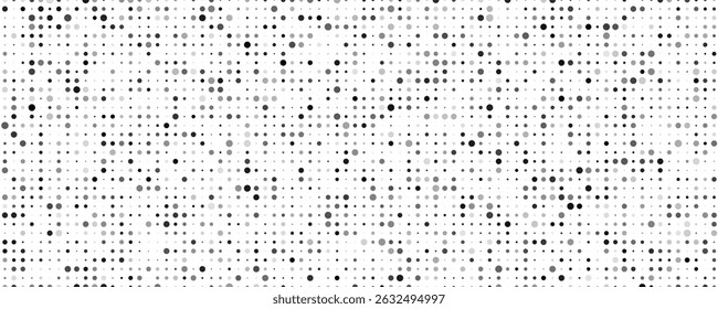 Abstrakter geometrischer Hintergrund mit Kreisen. Graue Pixel auf Weiß mit leerem Leerraum. Digitaler Geschäftskontext. Vektorgrafik