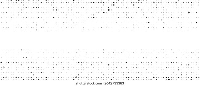 Fundo geométrico abstrato com círculos. Pixels cinzas em branco com espaço vazio. Plano de fundo empresarial digital. Ilustração vetorial