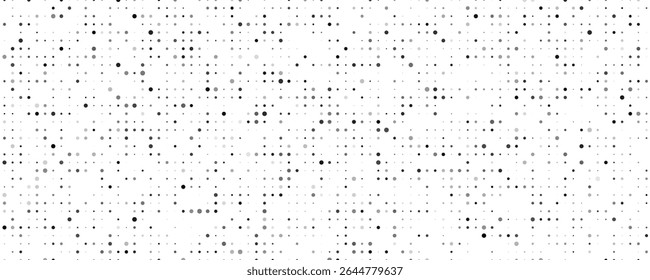 Fundo geométrico abstrato com círculos. Pixels cinzas em branco com espaço vazio. Plano de fundo empresarial digital. Ilustração vetorial