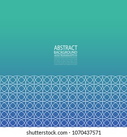 Abstract geometric background of circles and rings, blue