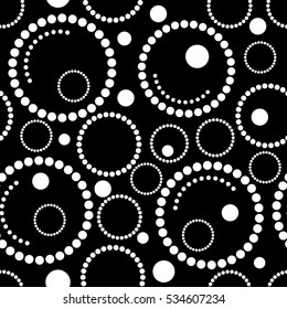 Abstract geometric background circles. Seamless pattern, vector illustration