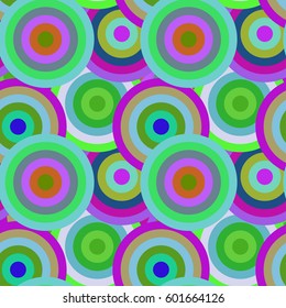 Abstract geometric background with circles. Seamless pattern