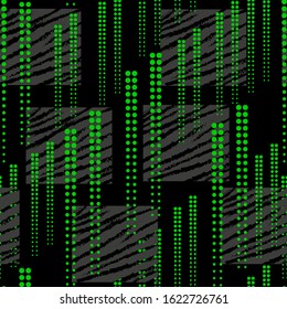 Abstract geometric background with circles and squares sport style, seamless pattern, vector