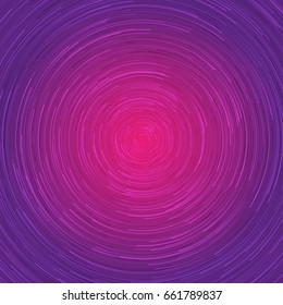 Abstract geometric background with circles, star trails. Vector illustration.