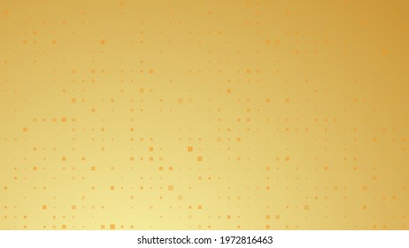 Abstract geometric background of circles. Yellow pixel background with empty space. Vector illustration.