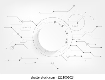 Fondo geométrico abstracto con circuito futurista moderno. Concepto de alta tecnología de conexión de línea y puntos. ingeniería, ciencia. Ilustración vectorial