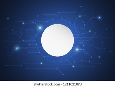 Abstract geometric background with circuit board modern futuristic. Dot and line connection high technology concept. engineering, science. Vector Illustration