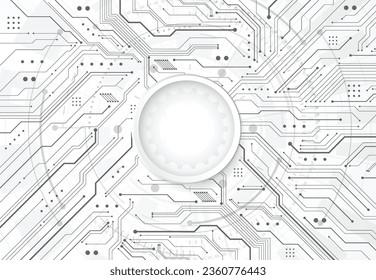 Abstract geometric background with circuit board modern futuristic. Dot and line connection high technology concept. engineering, science. Vector Illustration