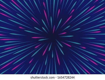 Abstract geometric background. Circular centric motion pattern. Starburst dynamic lines or rays.
