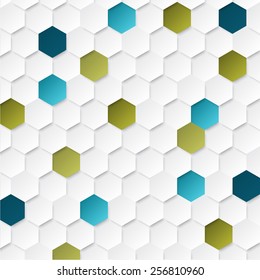 Abstract geometric background with color hexagons. Design element