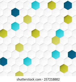 Abstract geometric background with color hexagons. Design element
