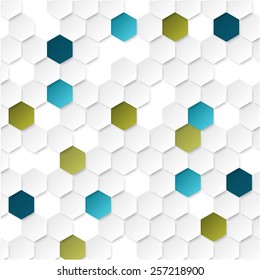 Abstract geometric background with color hexagons. Design element